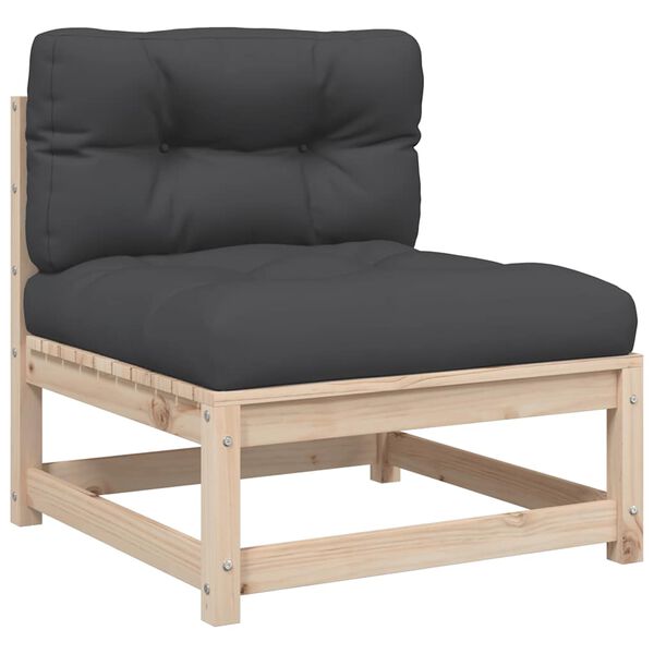 vidaXL Set Divani da Giardino 10 pz con Cuscini Legno Massello di Pino