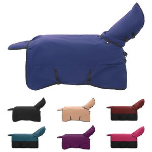 vidaXL Coperta per Cavalli Verde Scuro e Nero 115 cm Poliestere