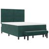 vidaXL Letto a molle con materasso Verde scuro 160 x 200 cm Velluto