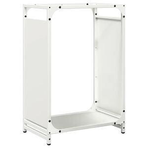 vidaXL Rastrelliera per Legna da Ardere Bianca 44x28x65 cm
