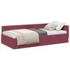 vidaXL Cornice del letto ad angolo Rosso Vino 80 cm x 200 cm Tessuto