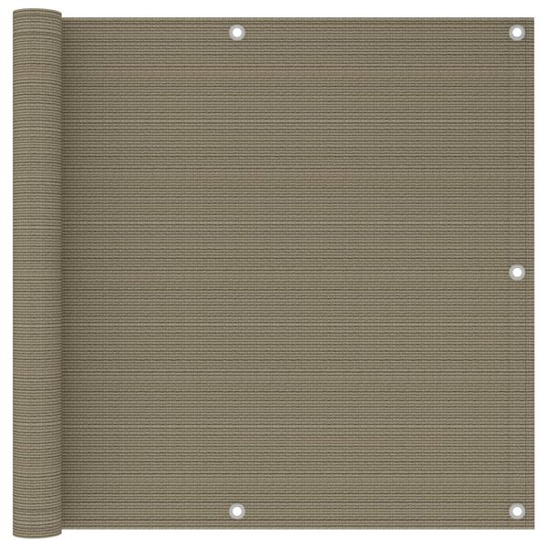 vidaXL Schermo Frangivista per Balcone Grigio Talpa 90x300 cm in HDPE