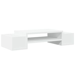 vidaXL Supporto Monitor con Contenitore Bianco 50x27x15 cm Truciolato