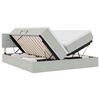 vidaXL Letto con contenitore LED e materasso Grigio Chiaro