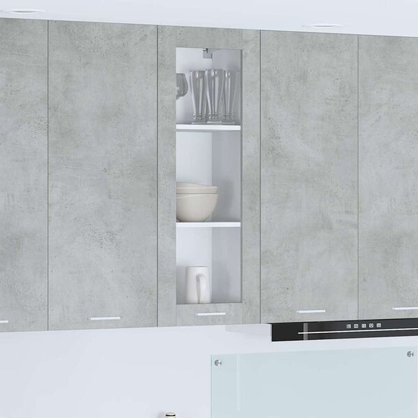vidaXL Armadio pensile con porta Riga Grigio cemento 40 x 31 x 100 cm
