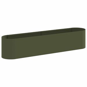 vidaXL Letto rialzato da giardino Verde Oliva 200 x 40 x 40 cm