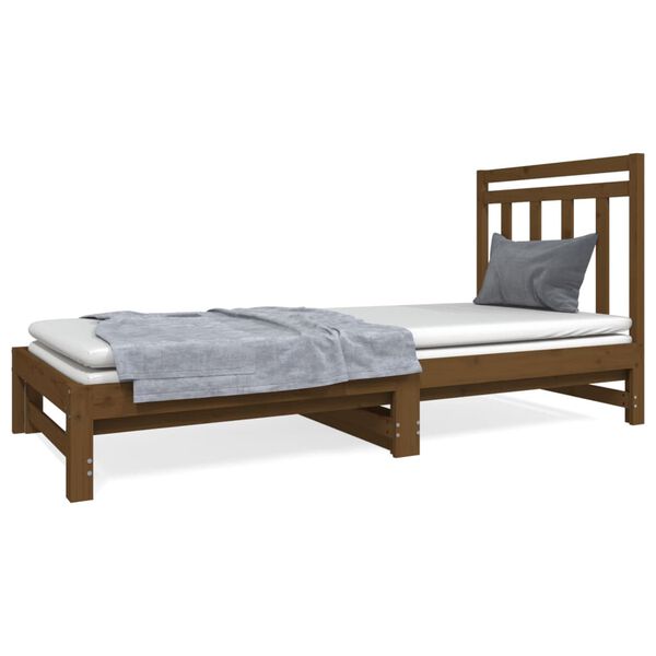 vidaXL Dormeuse Estraibile Ambra 2x(90x190) cm Legno Massello di Pino