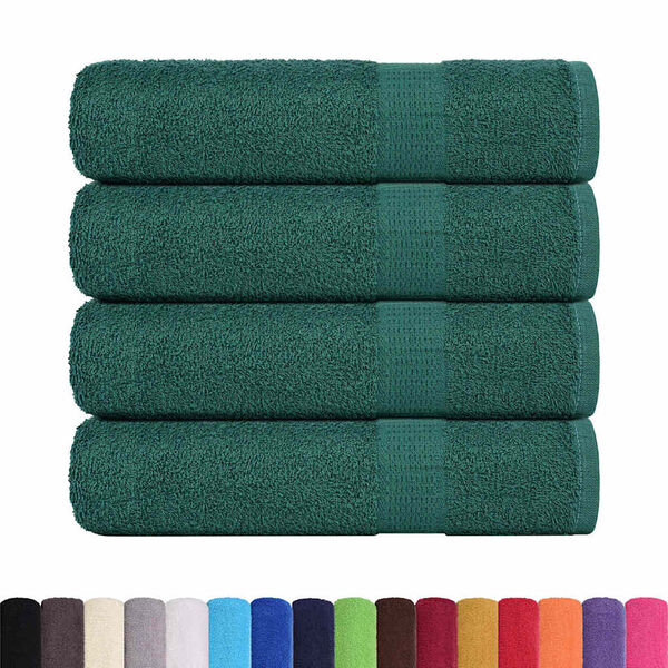 vidaXL Asciugamani Doccia 4 pz Verde 70x140 cm 360 g/m&sup2; 100% Cotone