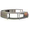 vidaXL Bordo per Vasca da Spa in Polyrattan Grigio