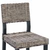 vidaXL Sedia da pranzo 2 pcs Nero Lavato 46 x 55 x 84 cm Rattan Kubu