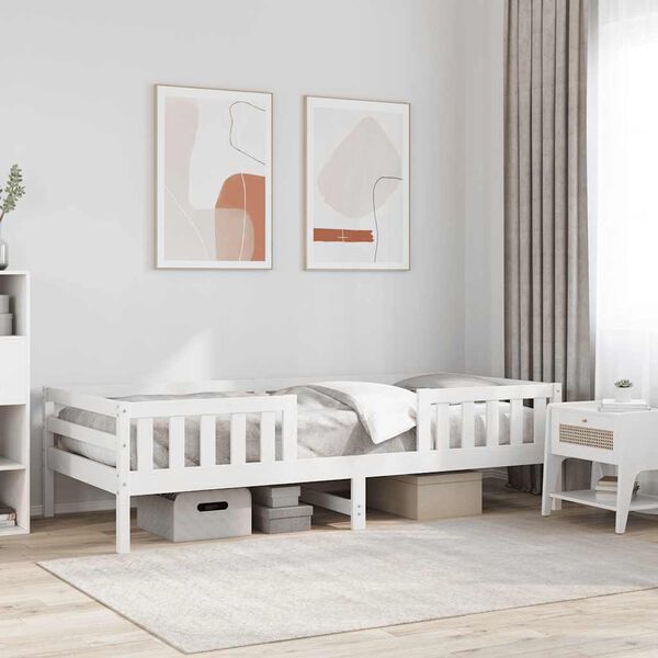 vidaXL Letto senza Materasso Bianco 90x200 cm Legno Massello di Pino