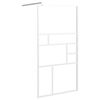 vidaXL Parete per Doccia Walk in 115x195 cm in Vetro ESG Bianco