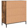 vidaXL Credenza Rovere fum&eacute; 79,5 x 33 x 82 cm Legno multistrato