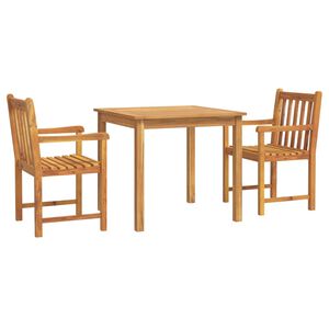 vidaXL Set da Pranzo per Giardino 3 pz in Legno Massello di Acacia