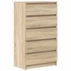vidaXL Cassettiera Rovere Sonoma 60x36x103 cm in Legno Multistrato