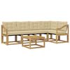 vidaXL Set di divani da esterno 6 pz Bianco e Beige