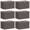 vidaXL Scatola di stoccaggio con finestra laterale trasparente 6 pz