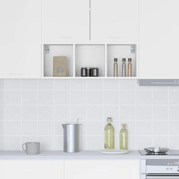 vidaXL Armadio pensile Riga Bianco 30 x 29,5 x 80 cm Legno multistrato