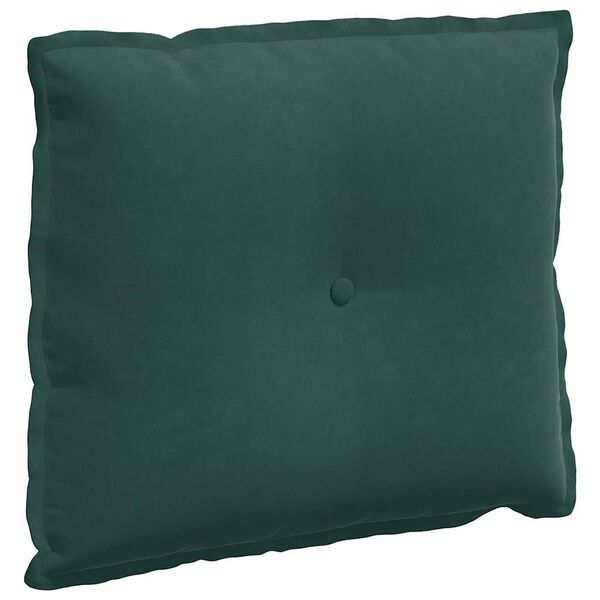 vidaXL Cuscino per Schiena Verde Scuro 60 x 50 cm Tessuto in Cords
