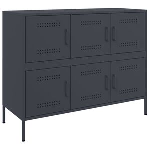 vidaXL Credenza Antracite 100,5x39x79 cm in Acciaio
