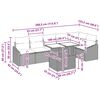 vidaXL Set Divano da Giardino con cuscino con archiviazione 7 pcs Nero