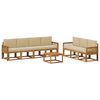vidaXL Set di divani da esterno 8 pz 7-Posti Naturale e Beige