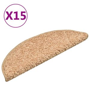 vidaXL Tappetini per scale 15 pz 56x17x3 cm Oro Semicircolari