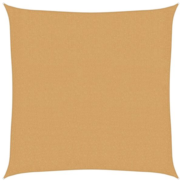 vidaXL Vela Parasole 160 g/m² Quadrata Sabbia 2,5x2,5 m in HDPE