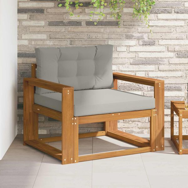 vidaXL Divano centrale per esterno Legno di Acacia Massello Naturale