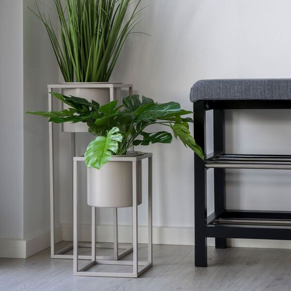 House Nordic Fioriere 2 pz Lena Grigio Beige