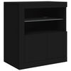 vidaXL Credenza con Luci LED Nera 162x37x67 cm