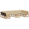 vidaXL Set di divani da esterno 11 pz Bianco e Beige