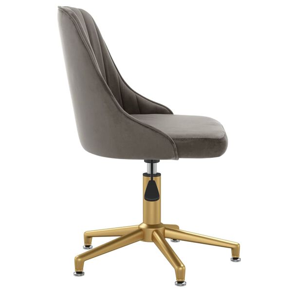 vidaXL Sedia da Pranzo Girevole Grigio Chiaro in Velluto