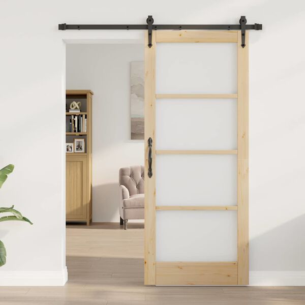 vidaXL Porta scorrevole ORKDAL Naturale 83 x 202 cm