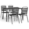 vidaXL Set da Pranzo da Giardino 5 pz in Acciaio Antracite