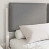 vidaXL Letto con Testiera Rivestita Grigio chiaro 140 x 190 cm