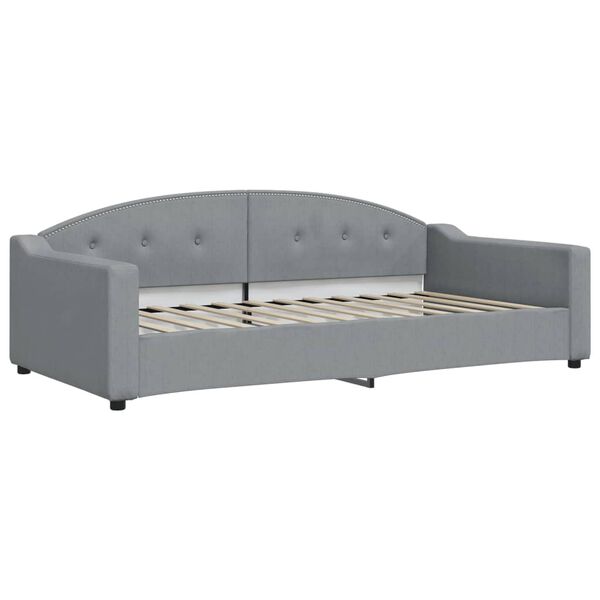 vidaXL Divano Letto Estraibile Cassetti Grigio Chiaro 100x200 Tessuto