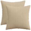 vidaXL Federa 2 pcs HEERLEN Tortora 35 x 35 cm corduroy