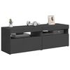 vidaXL Mobili Porta TV con Luci LED 2 pz Grigi 60x35x40 cm