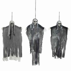 vidaXL Fantasma appeso di Halloween 3 pz Nero 66 x 110 cm Poliestere