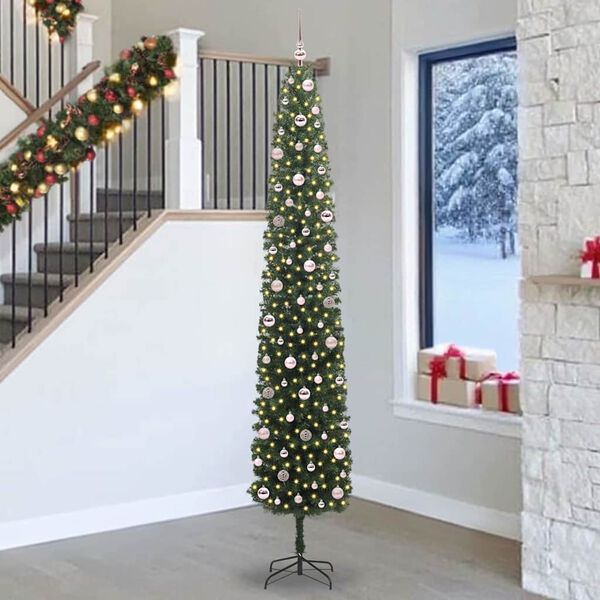 vidaXL Albero di Natale artificiale con 300 LED Verde 270 cm