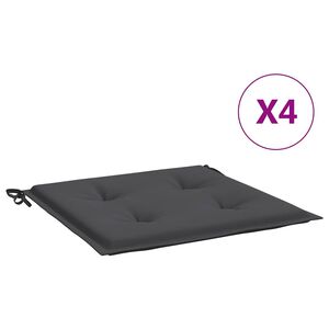 vidaXL Cuscini per Sedia 4 pz Antracite 40x40x4 cm in Tessuto Oxford