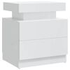 vidaXL Comodino Bianco Lucido 45x35x52 cm in Legno Multistrato