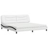vidaXL Letto con Materasso Hvar Bianco e Nero 200x200cm in Similpelle