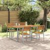vidaXL Set da Pranzo per Giardino 5 pcs Grigio e marrone