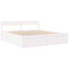 vidaXL Letto Cassetti e Materasso Bianco 180x200cm Legno Massello Pino