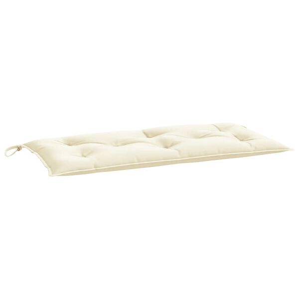 vidaXL Cuscino per Panca Bianco Crema 110x50x7 cm in Tessuto Oxford
