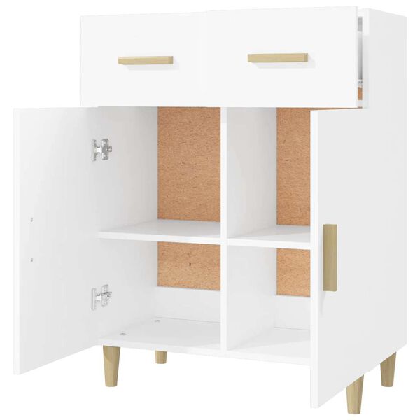 vidaXL Credenza Bianca 69,5x34x89 cm in Legno Multistrato