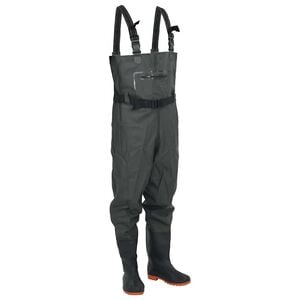vidaXL Wader con Stivali e Cintura Verde Scuro Taglia 43