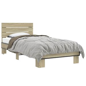 vidaXL Struttura letto con testata Rovere Sonoma 80 x 200 cm